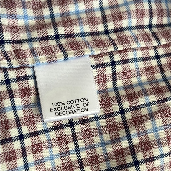 Daniel Cremieux Red and Blue Casual Button Down Shirt - Picture 12 of 13